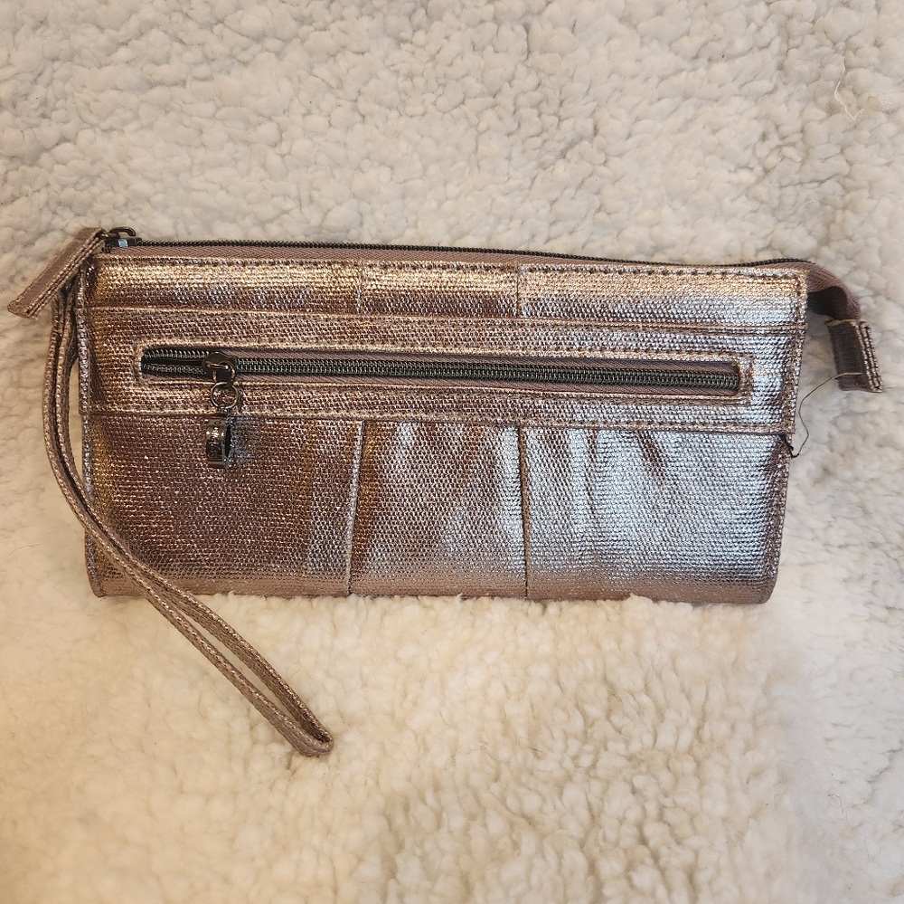 State and Co Bronze clutch